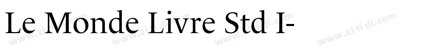 Le Monde Livre Std I字体转换